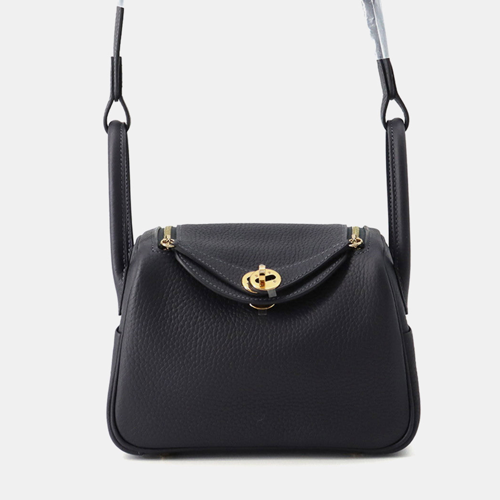 

Hermes Lindy Caban Taurillon Clemence Size Mini, Black