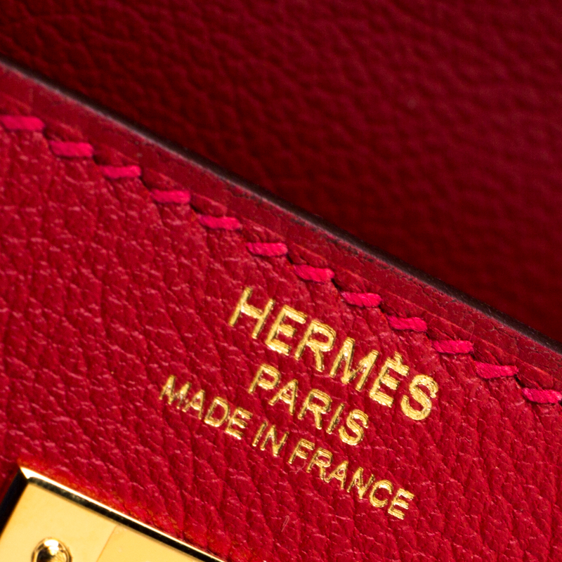 Hermès Kelly 28 Rouge Casaque Evercolor Gold Hardware GHW — The