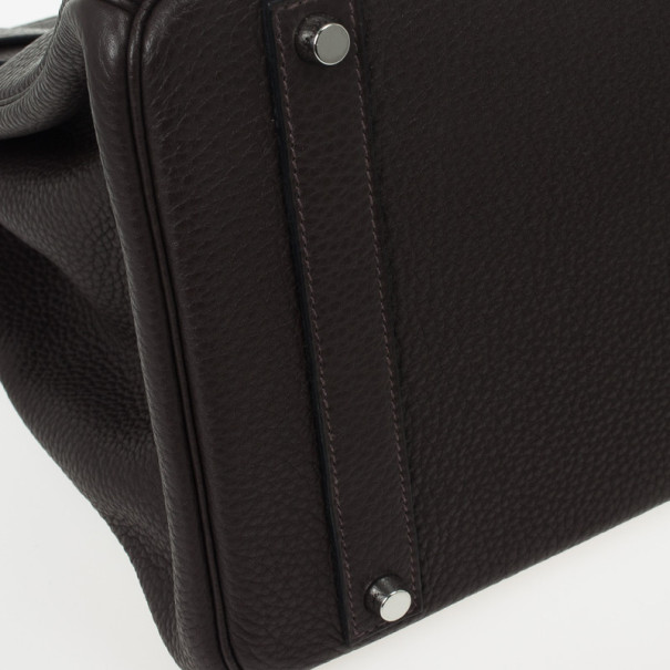 Hermes Taupe Togo Leather 40cm Birkin Palladium Hardware – On Que
