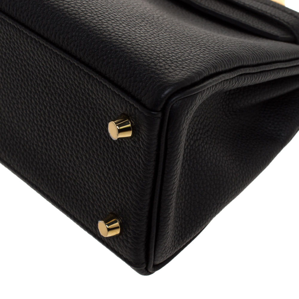 Kelly 25 leather handbag Hermès Black in Leather - 29310410