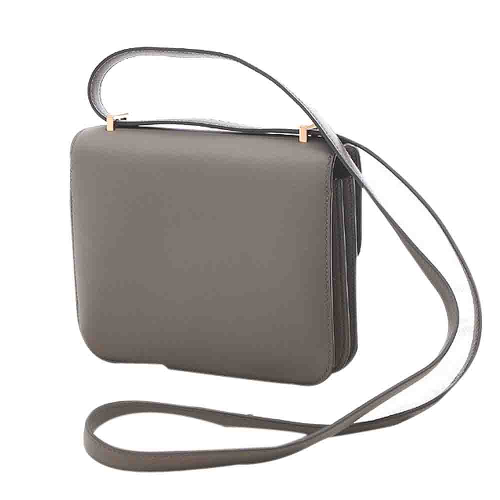 

Hermes Grey Swift Leather Constance Mini 18 Bag