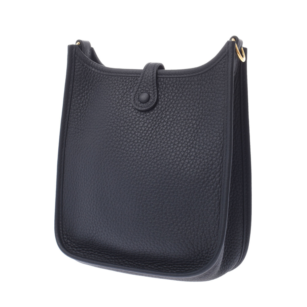 

Hermes Black Leather Evelyne TPM Shoulder Bag