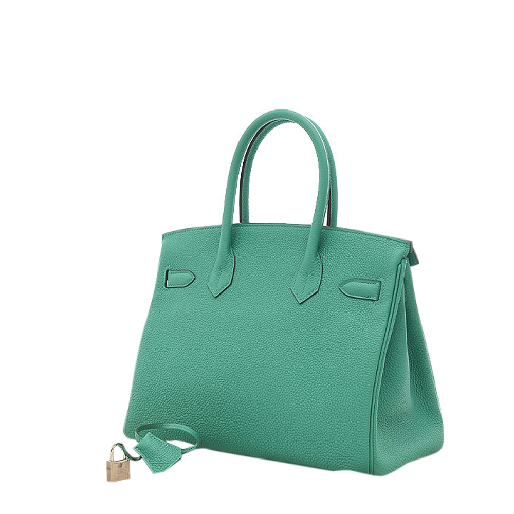 

Hermes Green/Blue Togo Leather Palladium Hardware Birkin 30 Bag