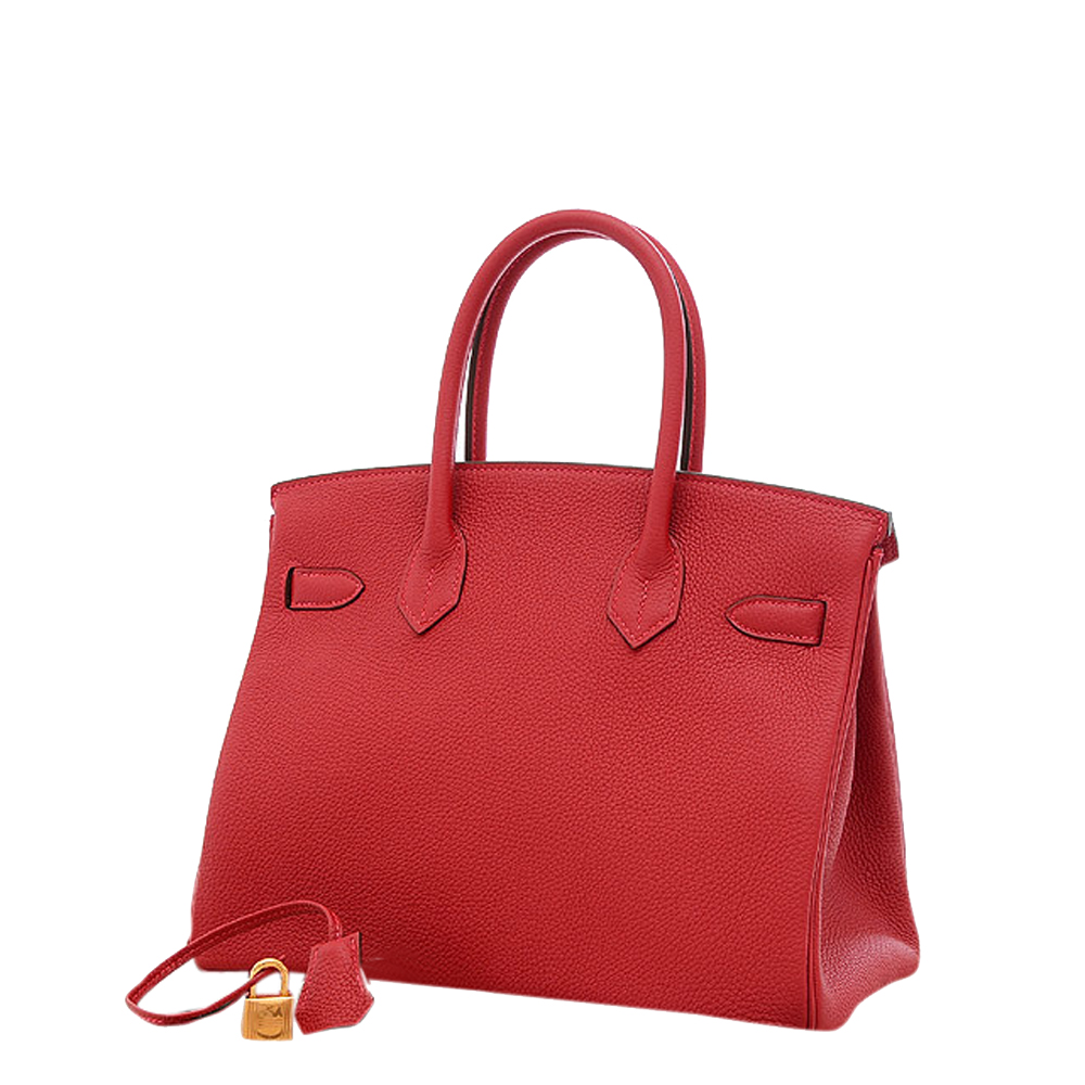 

Hermes Red/Rouge Togo Leather Gold Hardware Birkin 30 Bag