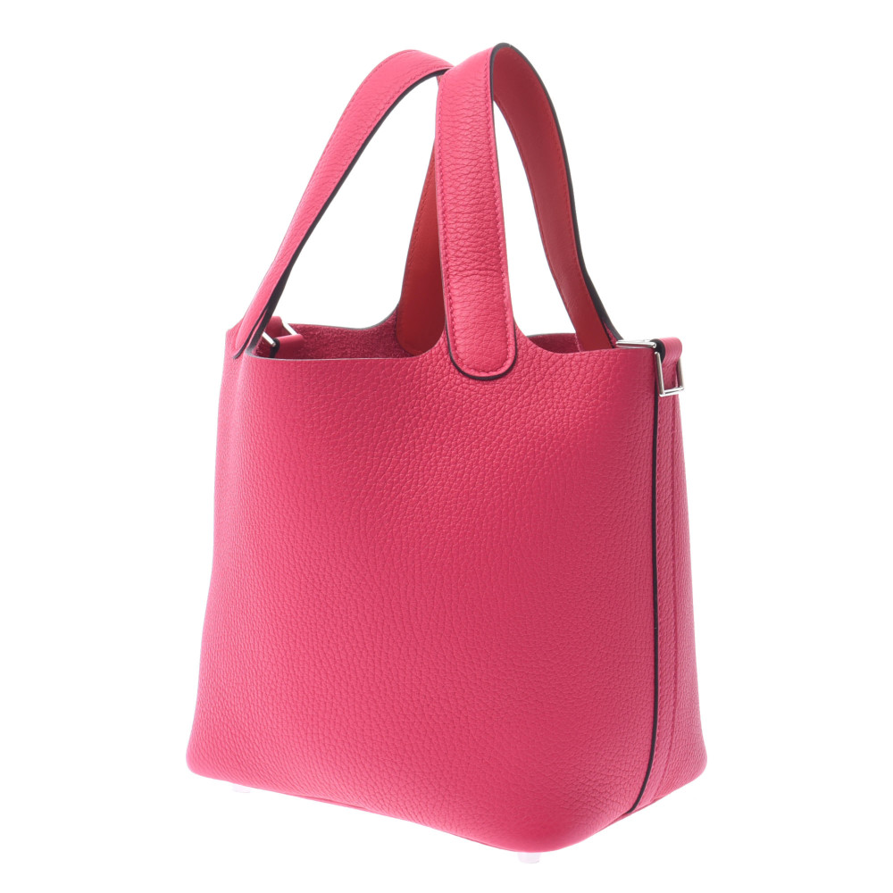

Hermes Pink Leather Picotin Lock Hobo Bag