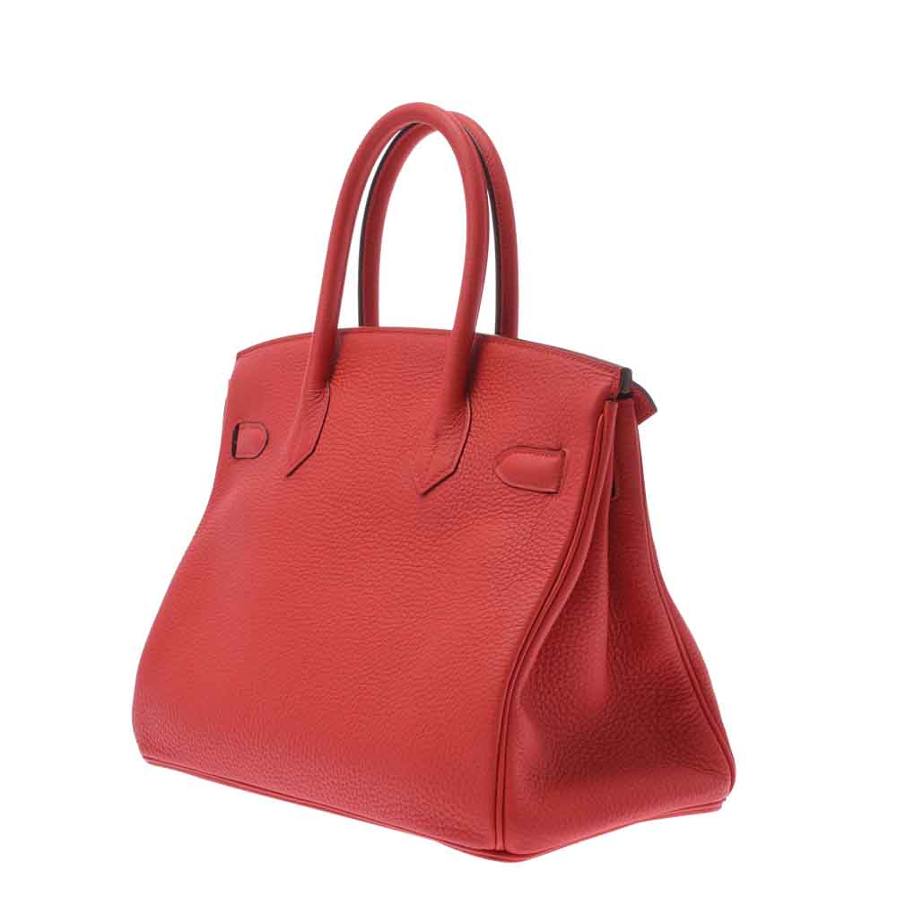 

Hermes Red Clemence Leather Gold Hardware Birkin (2019) 30 Bag