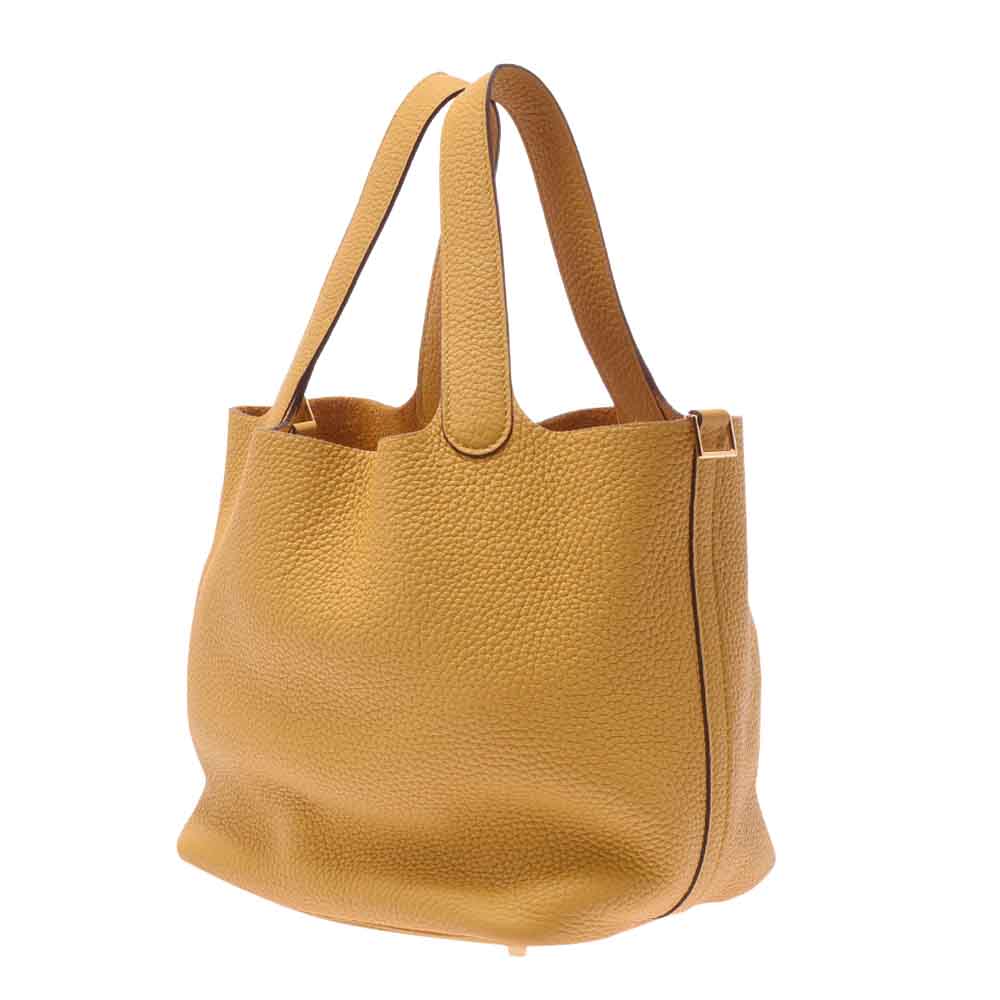 

Hermes Yellow Clemence Leather Picotin Lock Bag