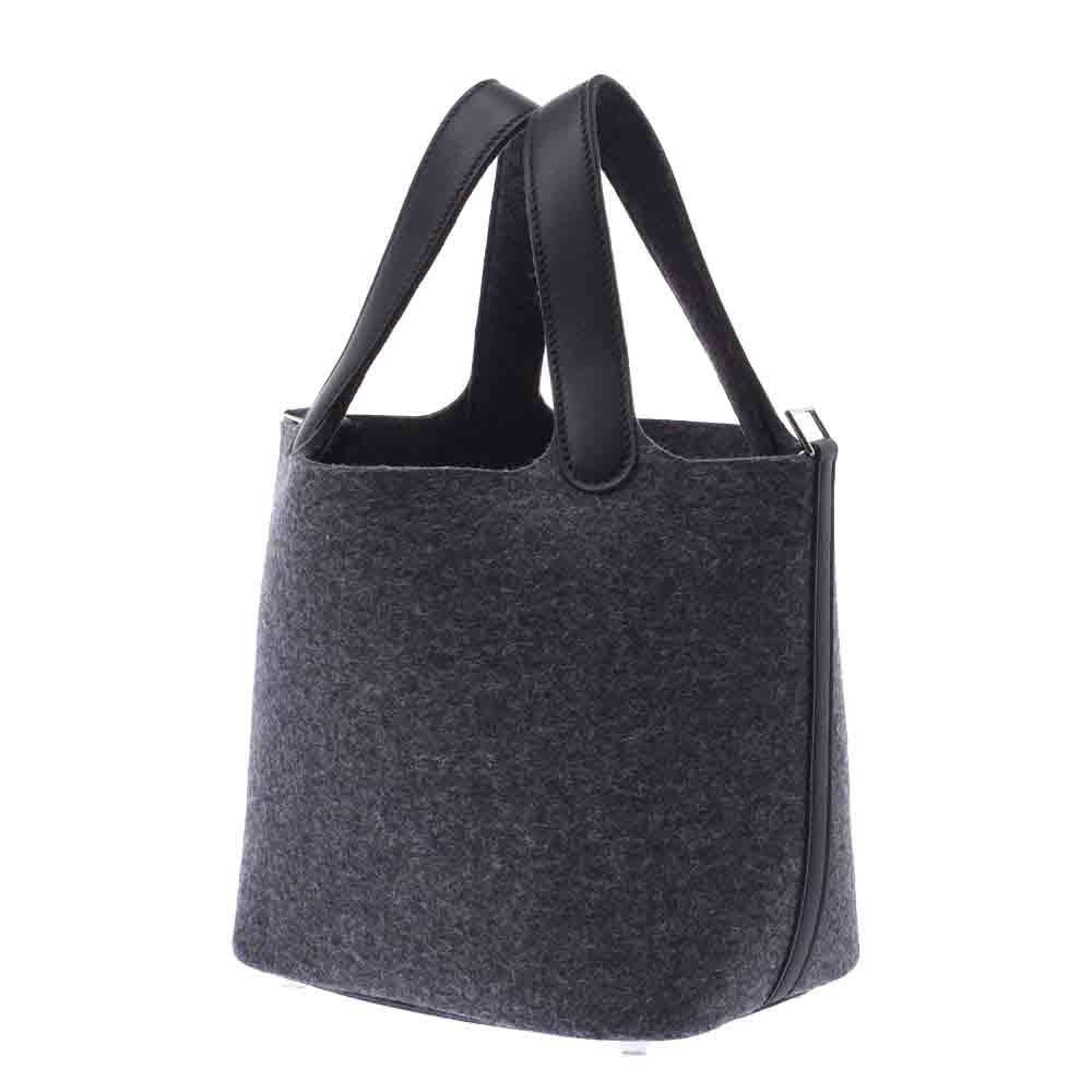 

Hermes Grey Swift Leather Picotin Lock PM Top Handle Bag