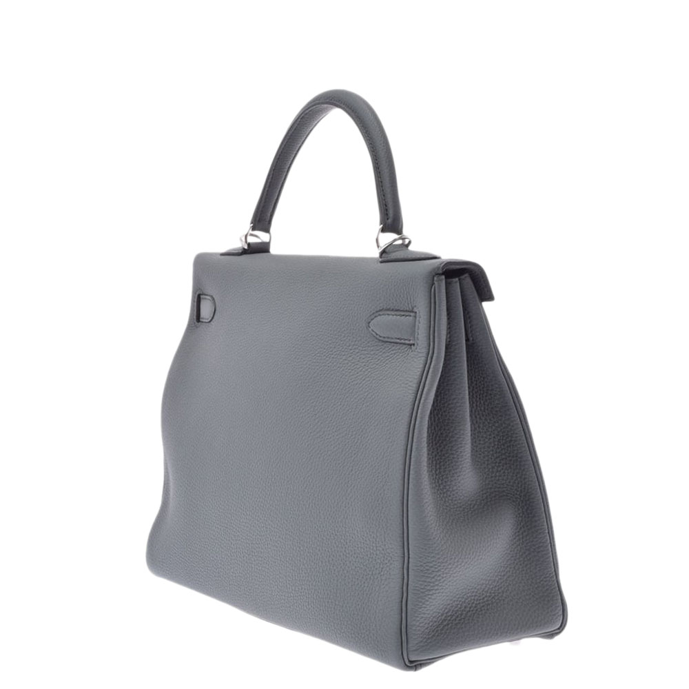 

Hermes Grey Togo Leather Palladium Hardware Kelly Retourne 32 Bag