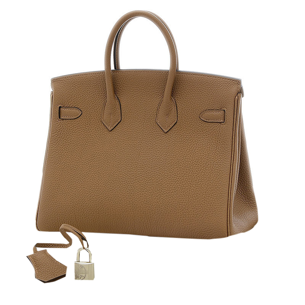 

Hermes Brown Togo Leather Palladium Hardware Birkin 25 Bag