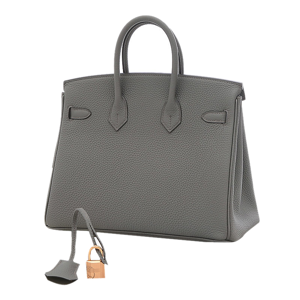 

Hermes Grey Togo Leather Gold Hardware Birkin 25 Bag