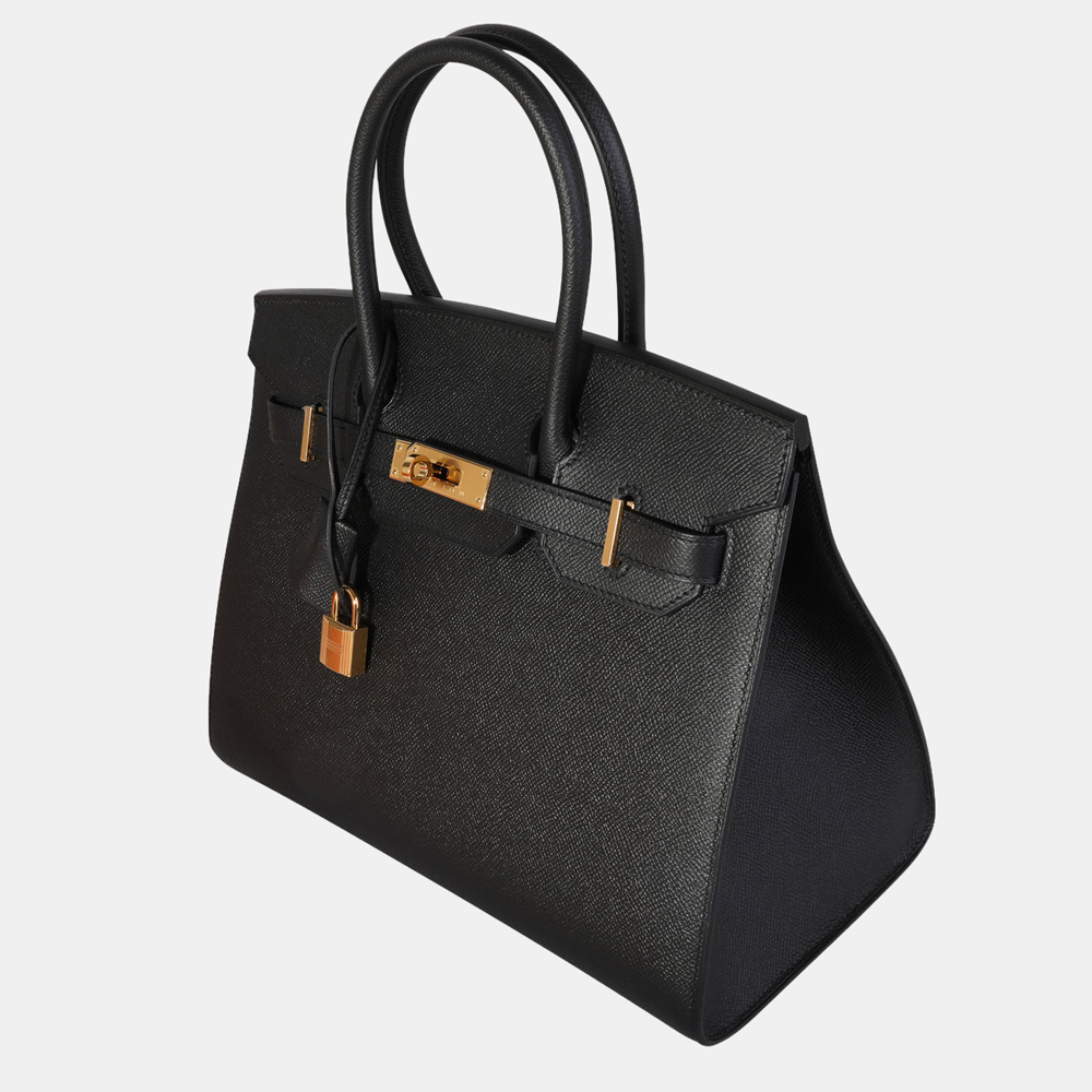 

Hermes Black Epsom Leather Sellier Birkin 30 GHW Bag