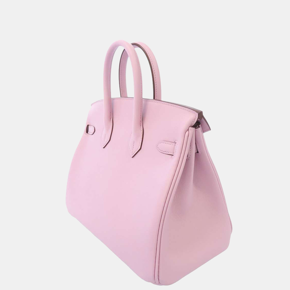 

Hermes Pink Swift Leather Gold Hardware Birkin 25 Bag