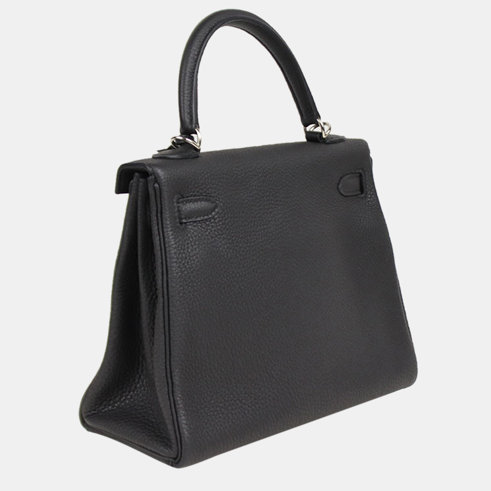 

Hermes Black Togo Leather Palladium Hardware Kelly 25 Bag