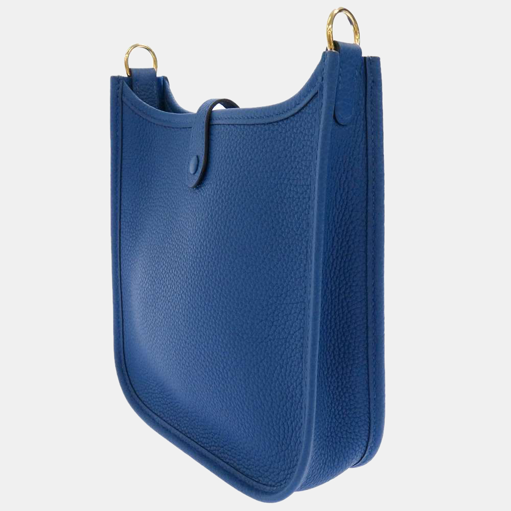 

Hermes Blue Taurillon Clemence Leather Evelyn Amazon TPM Shoulder Bag