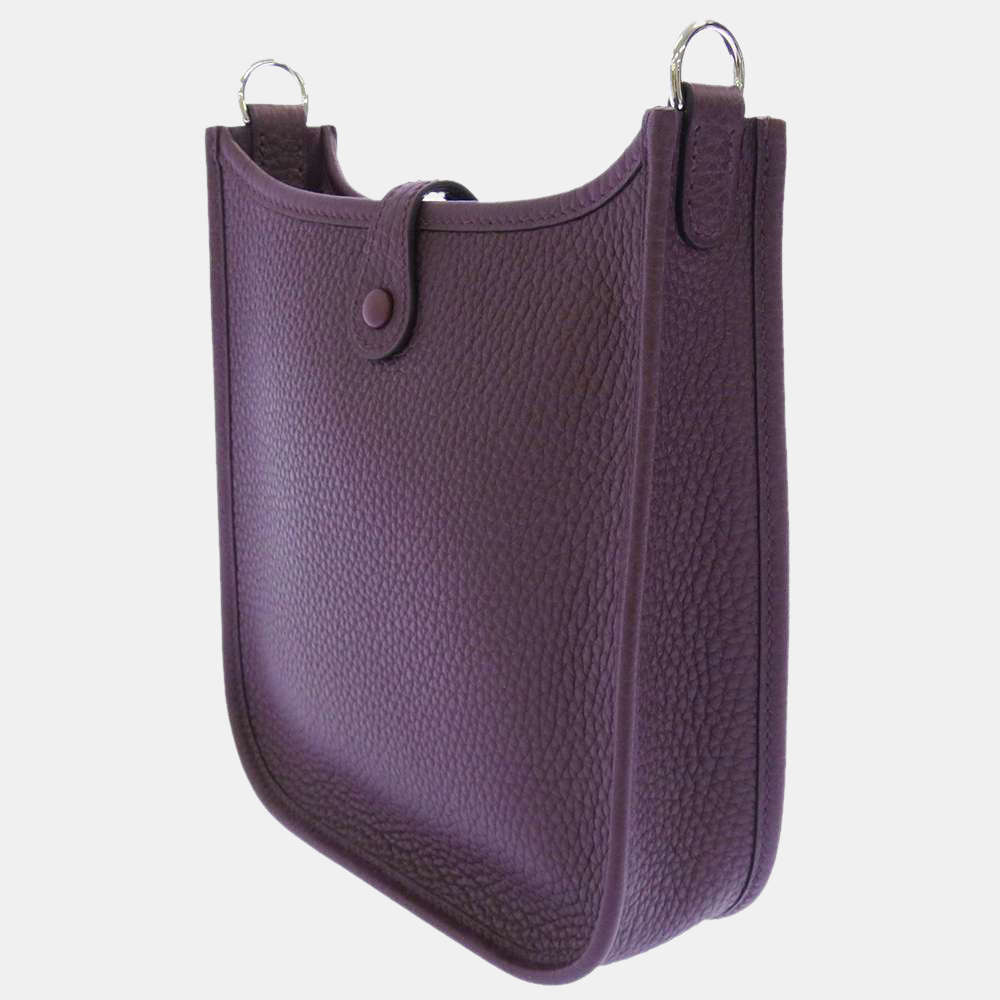 

Hermes Purple Taurillon Clemence Leather Evelyn Amazon TPM Shoulder Bag