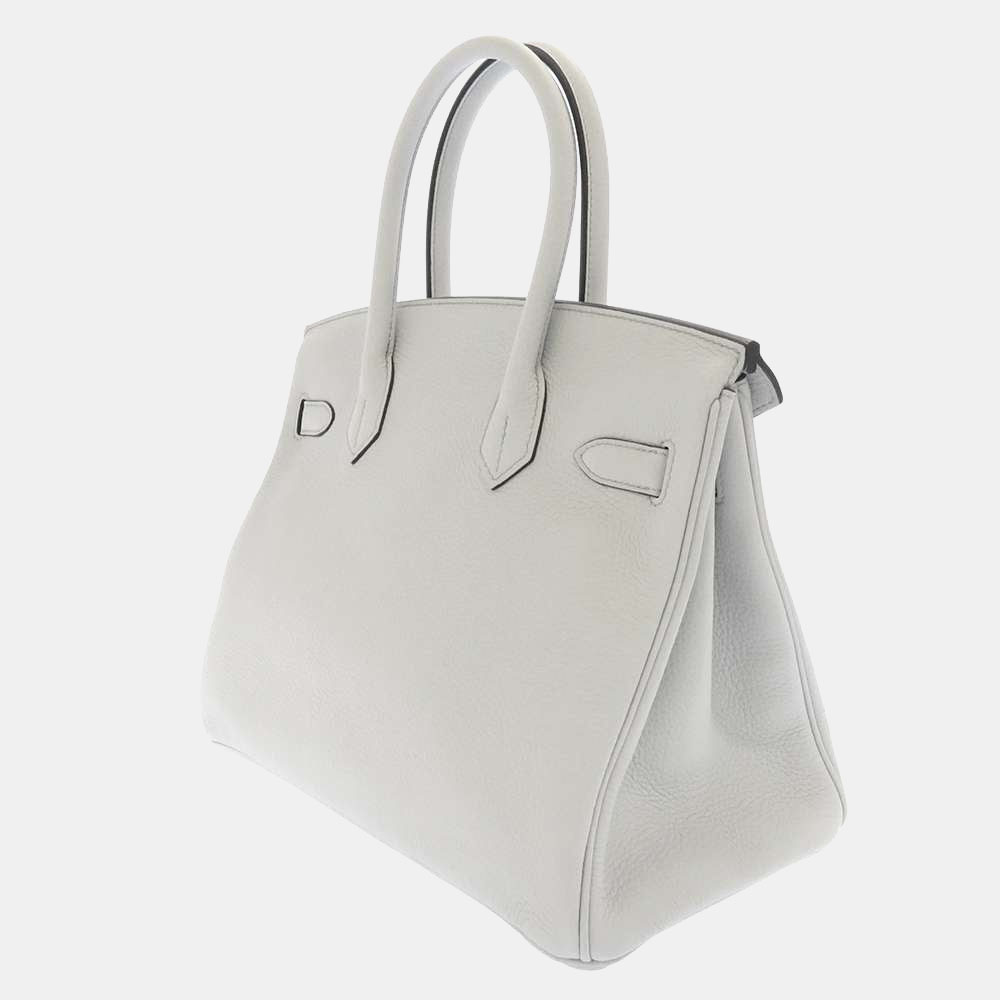 

Hermes Blue Taurillon Clemence Leather Gold Hardware Birkin 30 Bag