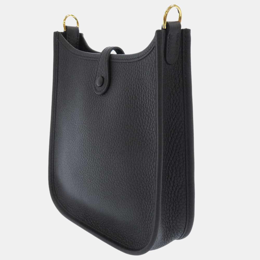 

Hermes Black Taurillon Clemence Leather Evelyn Amazon TPM Shoulder Bag