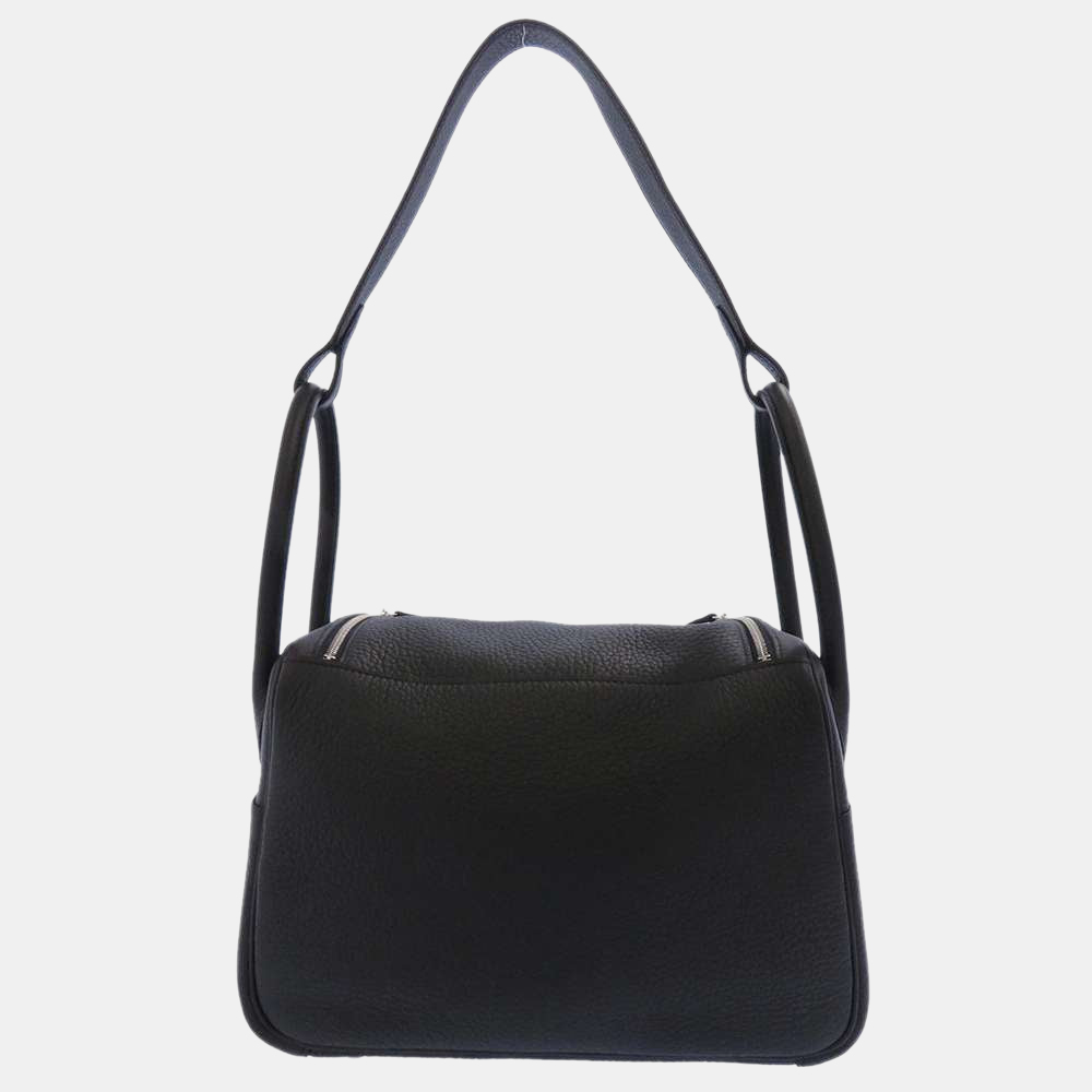 

Hermes Black Taurillon Clemence Leather Lindy 26 Shoulder Bag