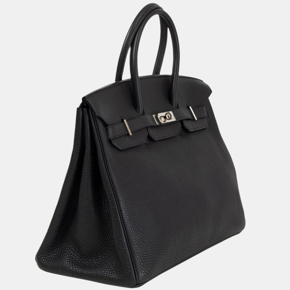 

Hermes Black Togo Leather Palladium Hardware Birkin 35 Bag