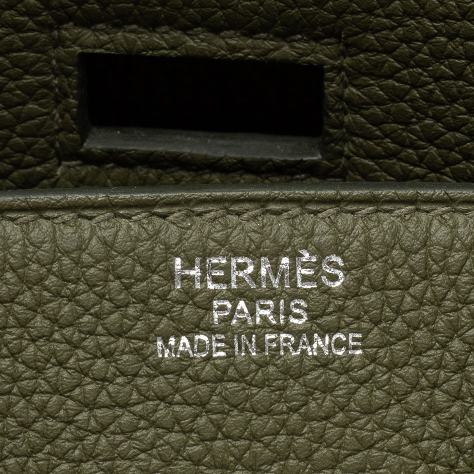 Hermes Hac 40 Vert Veronese / Ecru Vert Amande Toile Birkin Bag