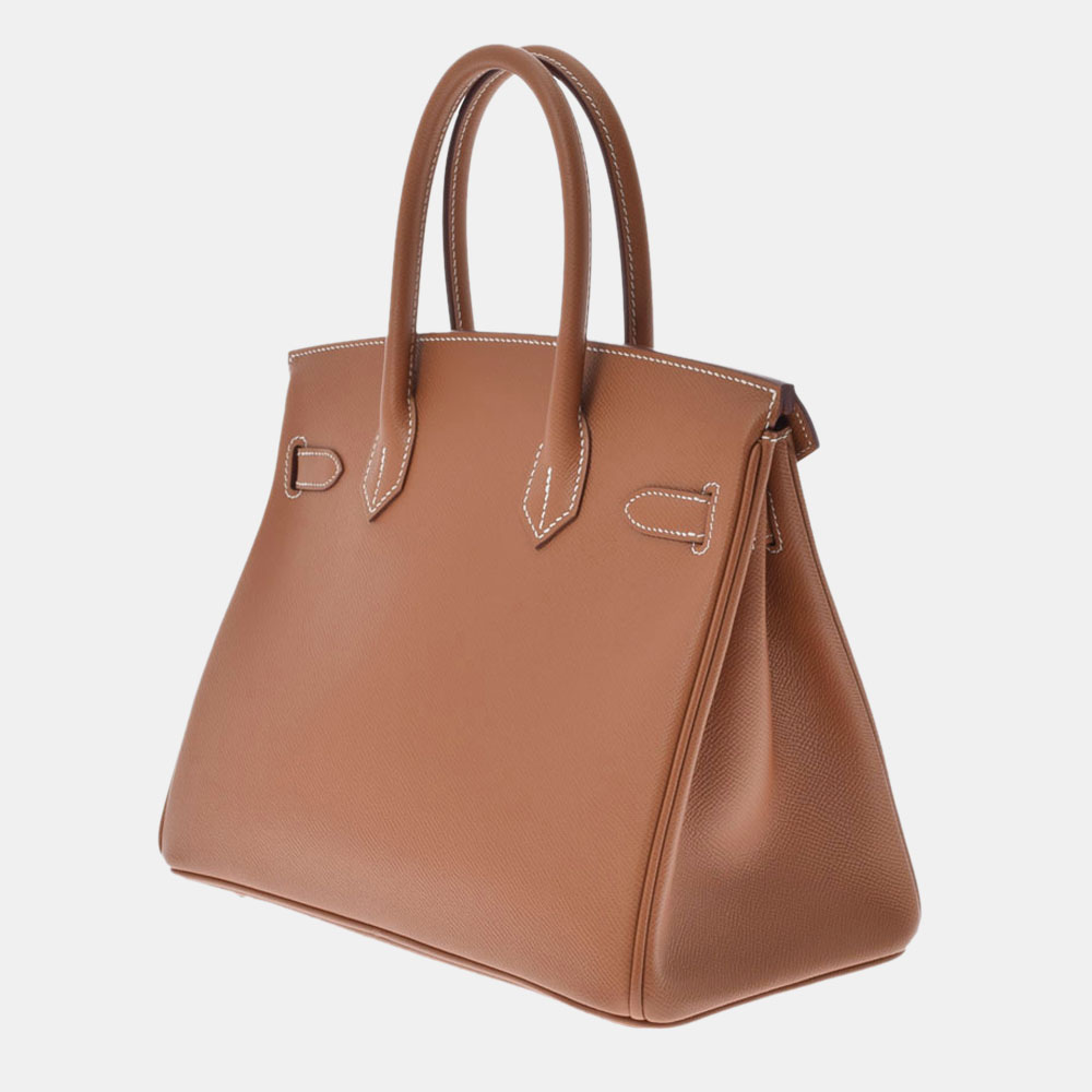 

Hermes Brown Epsom Leather Palladium Hardware Birkin 30 Bag