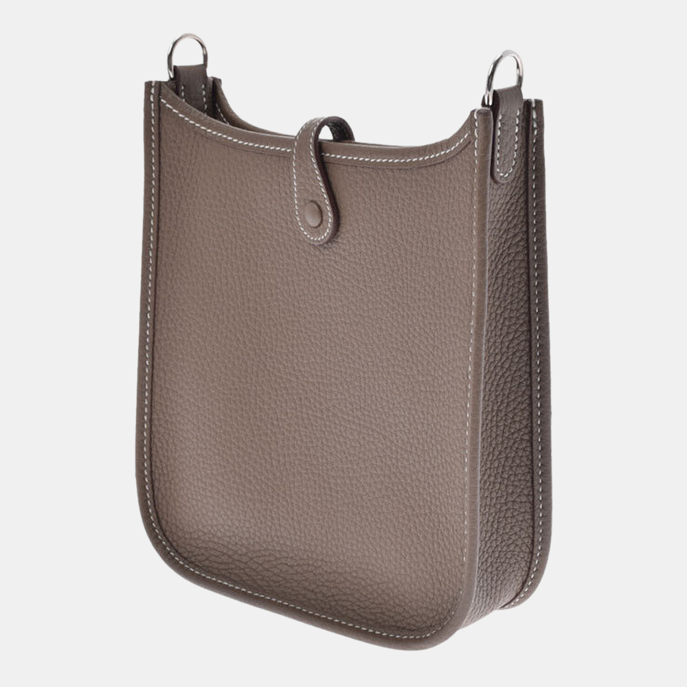 

Hermes Grey Taurillon Clemence Leather Evelyn TPM Shoulder Bag