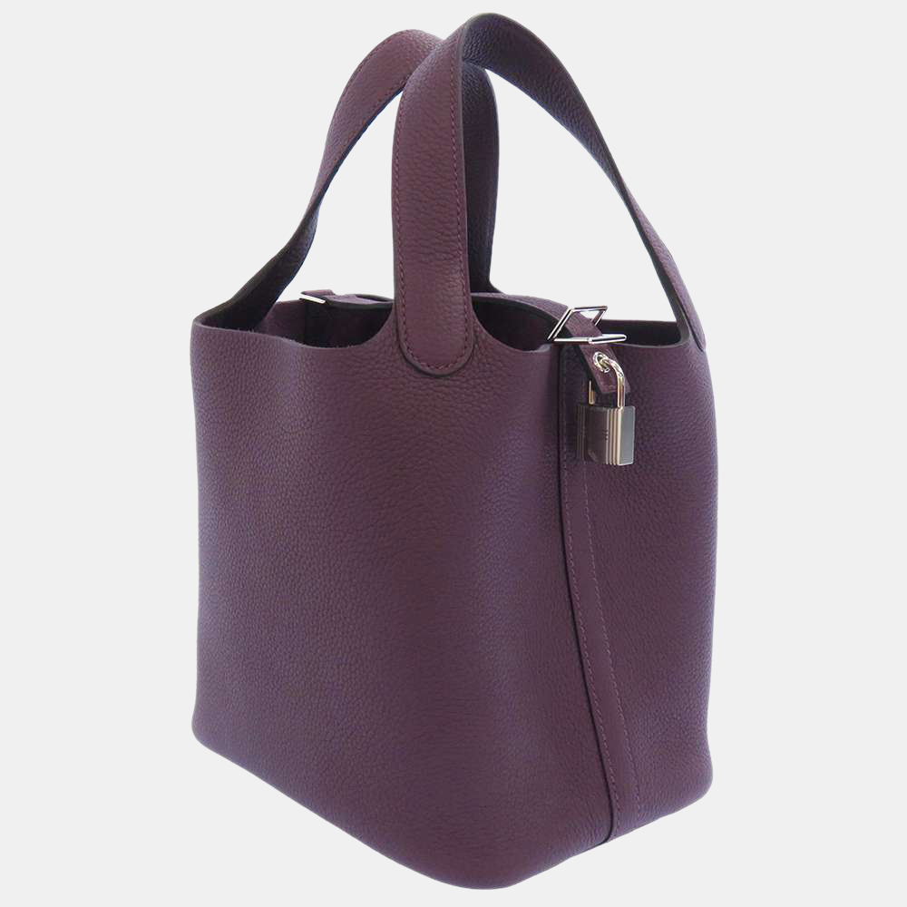 

Hermes Purple Taurillon Maurice Leather Picotin Lock PM Tote Bag