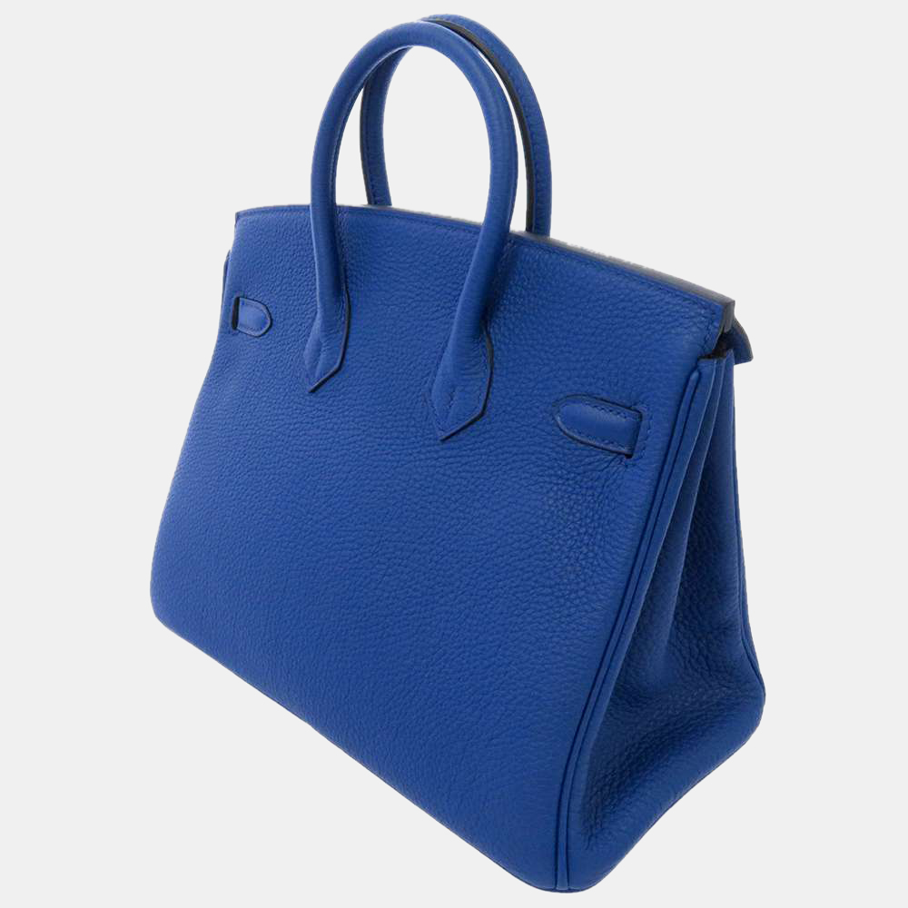 

Hermes Blue Togo Leather Palladium Hardware Birkin 25 Bag