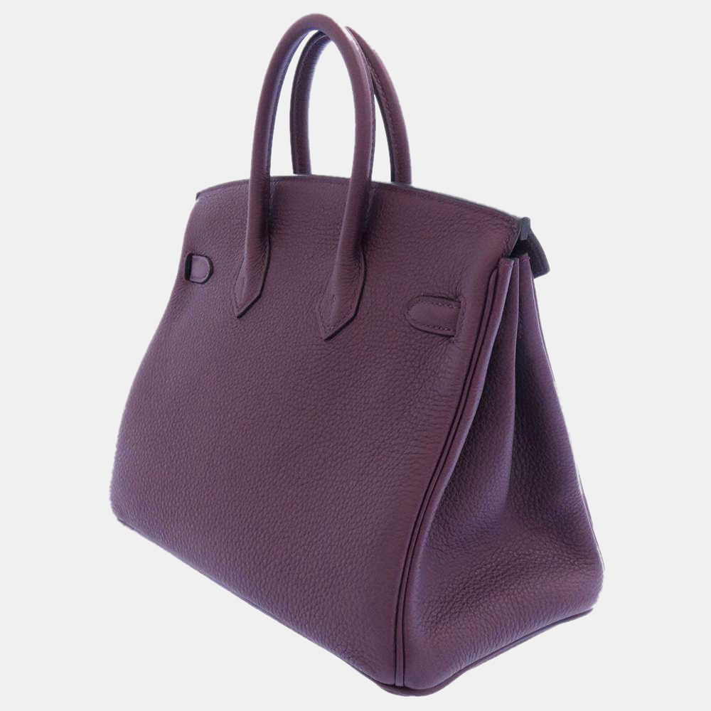 

Hermes Purple Togo Leather Gold Hardware Birkin 25 Bag