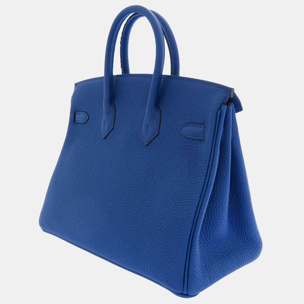 

Hermes Blue Togo Leather Palladium Hardware Birkin 25 Bag