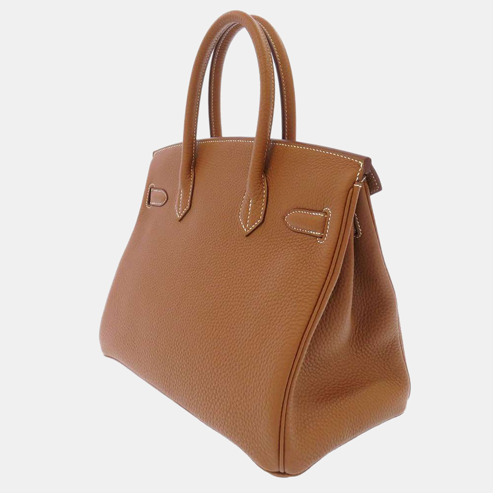 

Hermes Gold Togo Leather Palladium Hardware Birkin 30 Bag