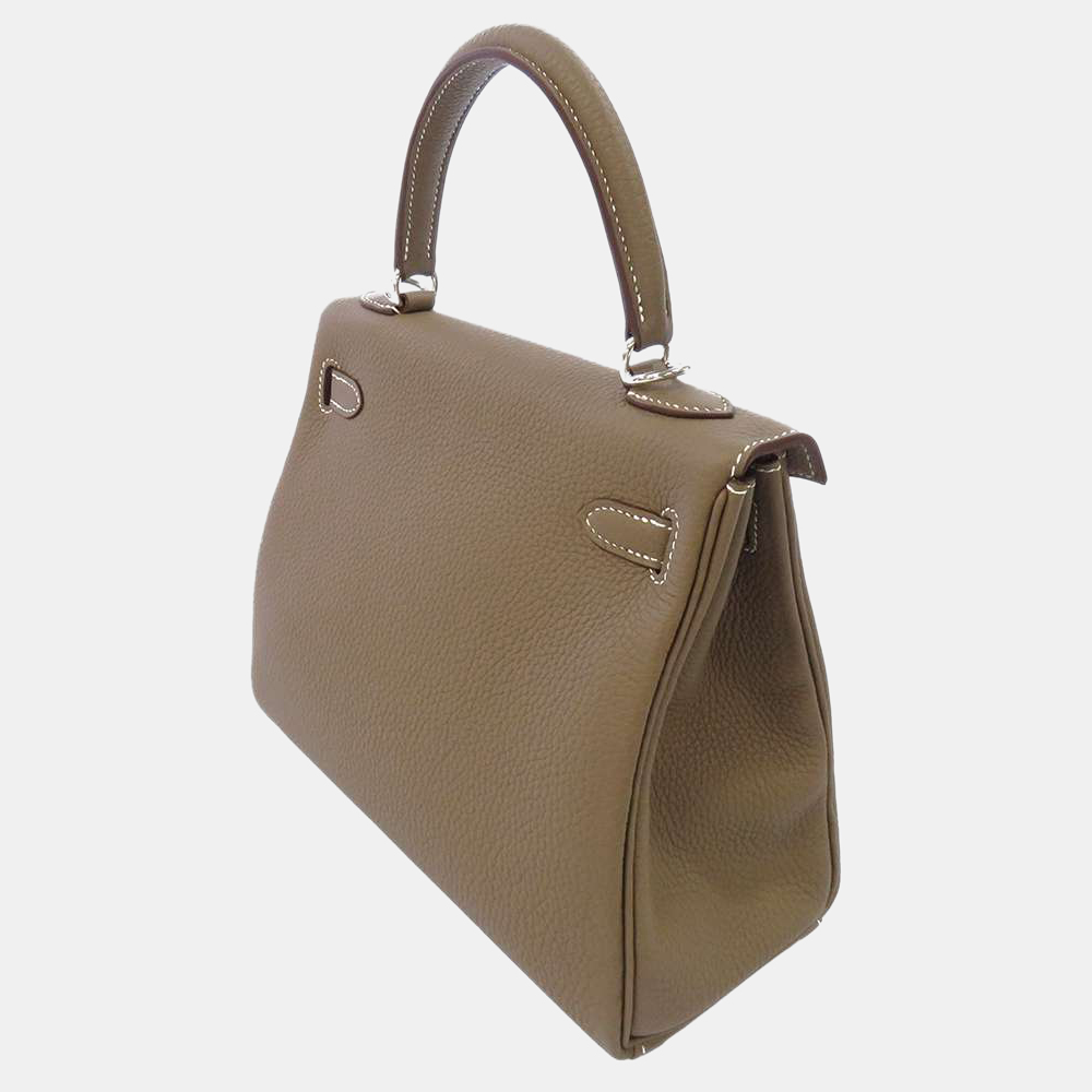 

Hermes Grey Togo Leather Palladium Hardware Kelly Retourne 25 Bag