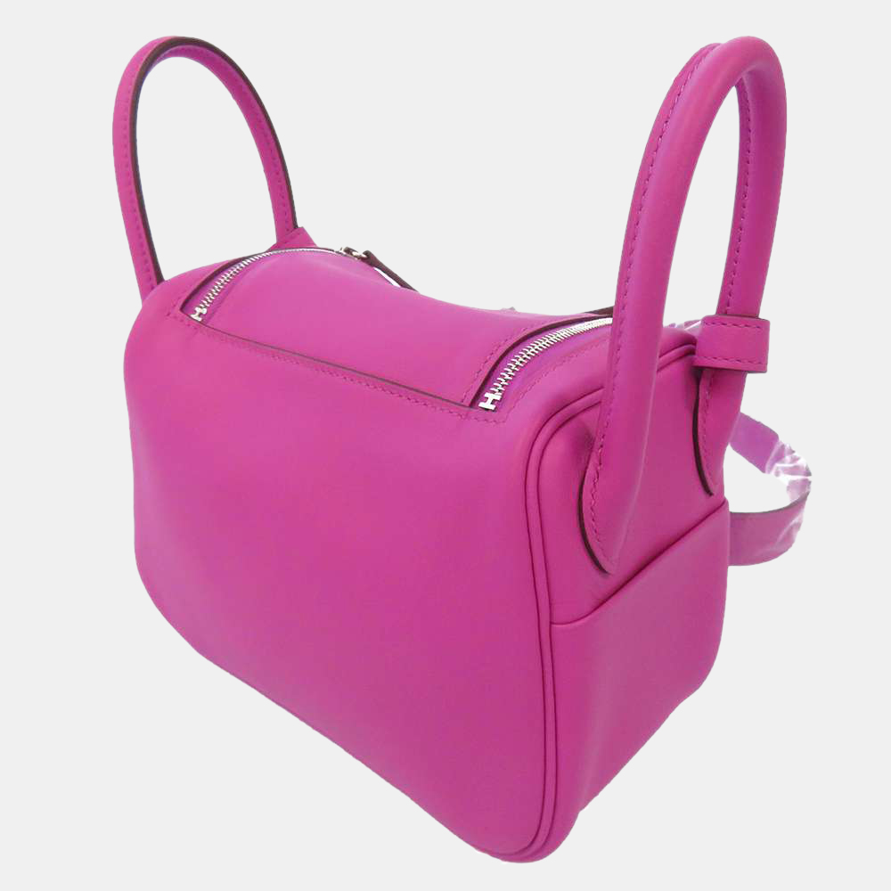 

Hermes Pink Swift Leather Lindy Mini 20 Shoulder Bag