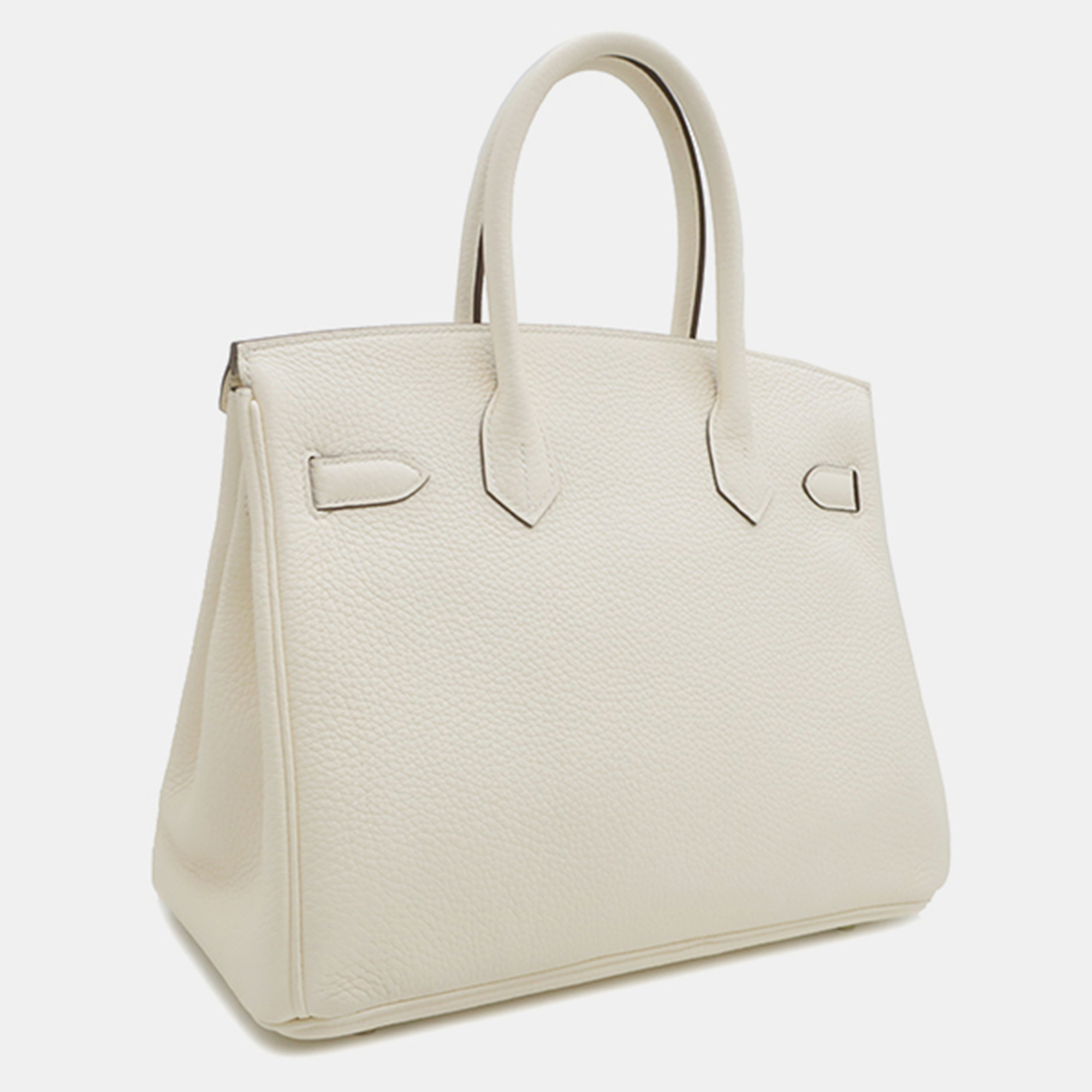 

Hermes Taurillon Clemence Birkin 30 Nata/Gold U, White