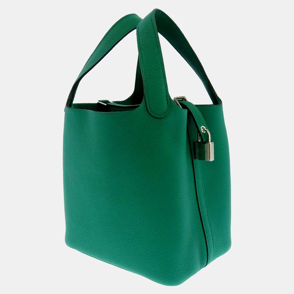 

Hermes Green Taurillon Maurice Leather Picotin Lock PM Tote Bag