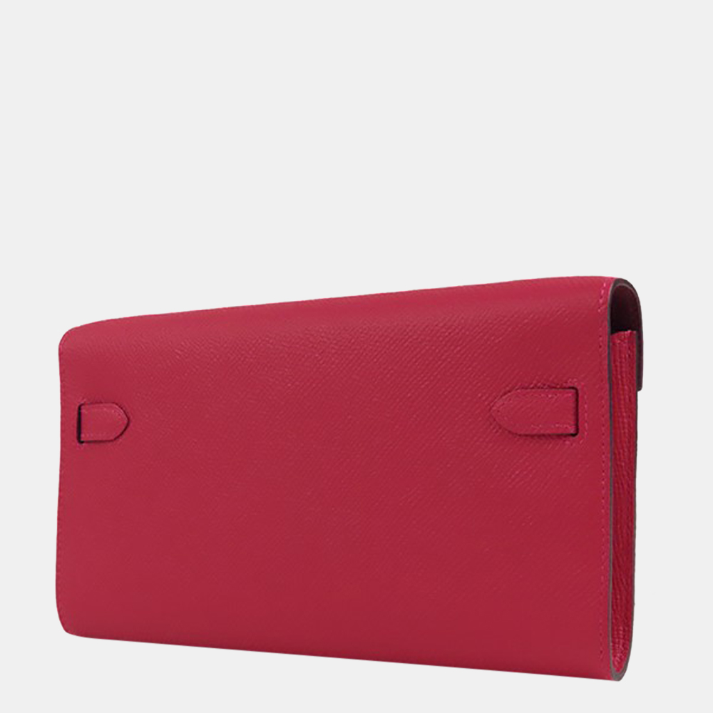 

Hermes Epson Kelly Long To Go Verso Franboise/Rouge H Z, Pink