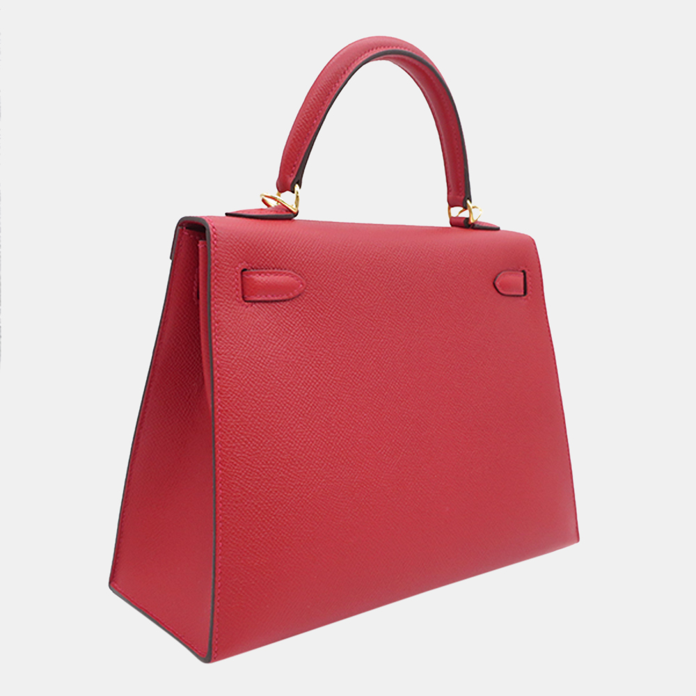 

Hermes Epson Kelly 25 Outside Stitch Rouge Cazaque/Gold A, Pink