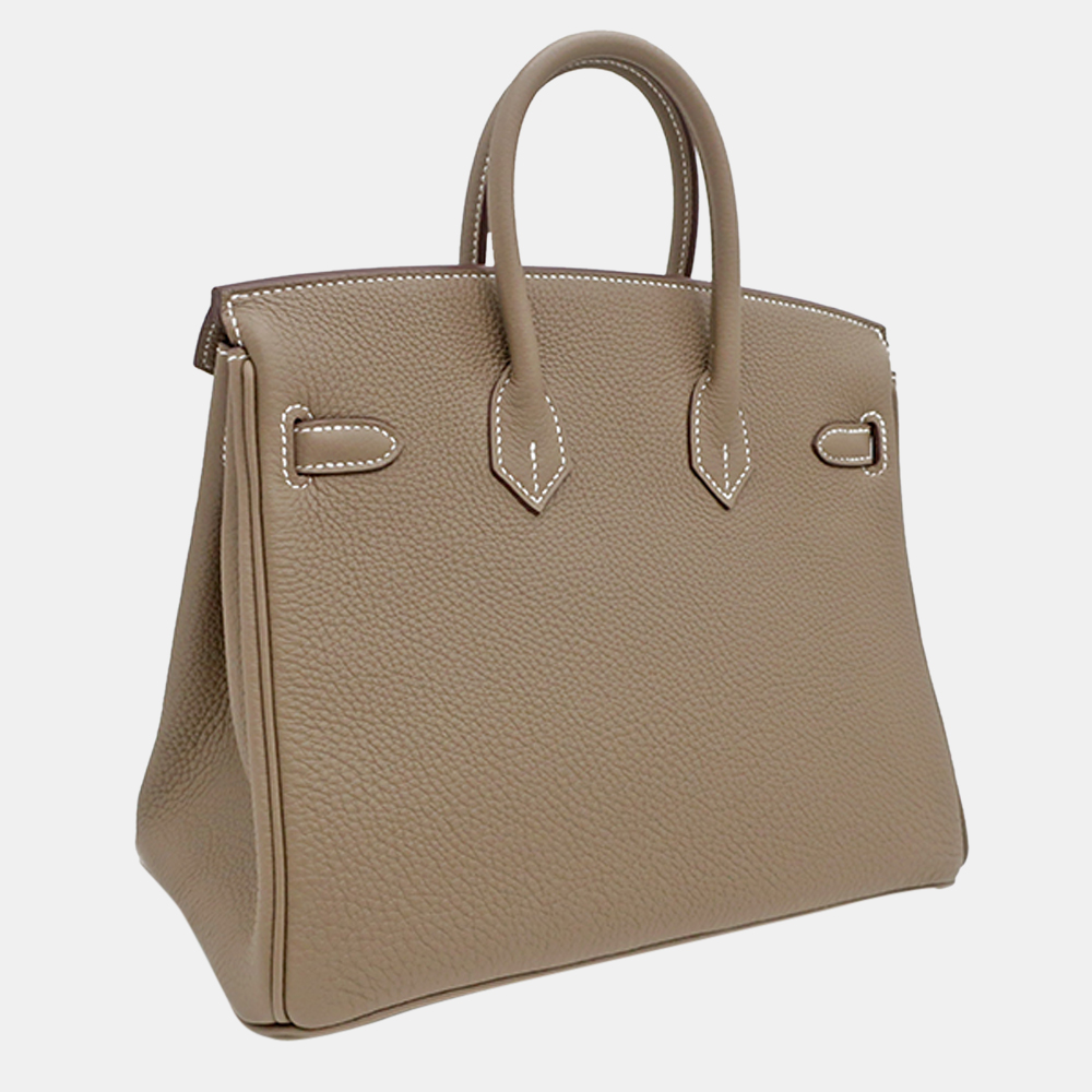 

Hermes Togo Birkin 25 Etoupe/Gold U, Grey