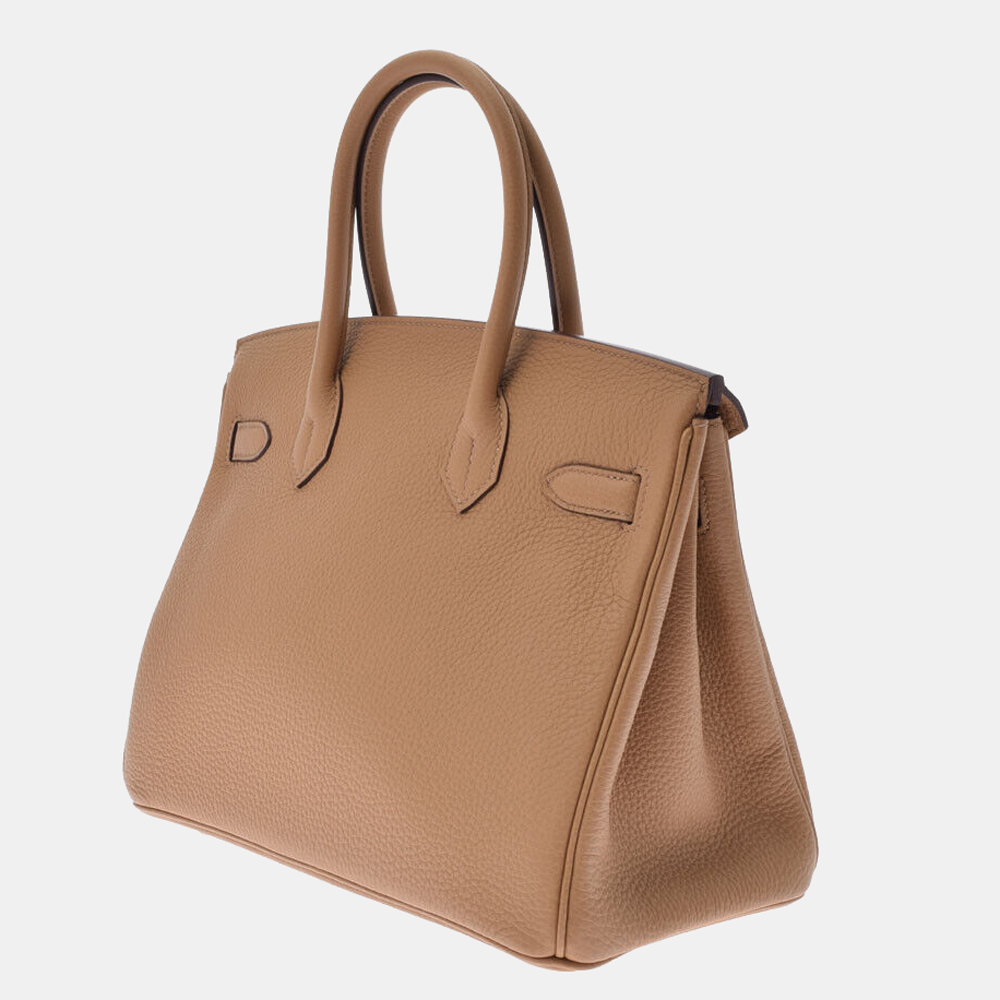 

Hermes Brown Togo Leather Palladium Hardware Birkin 30 Bag