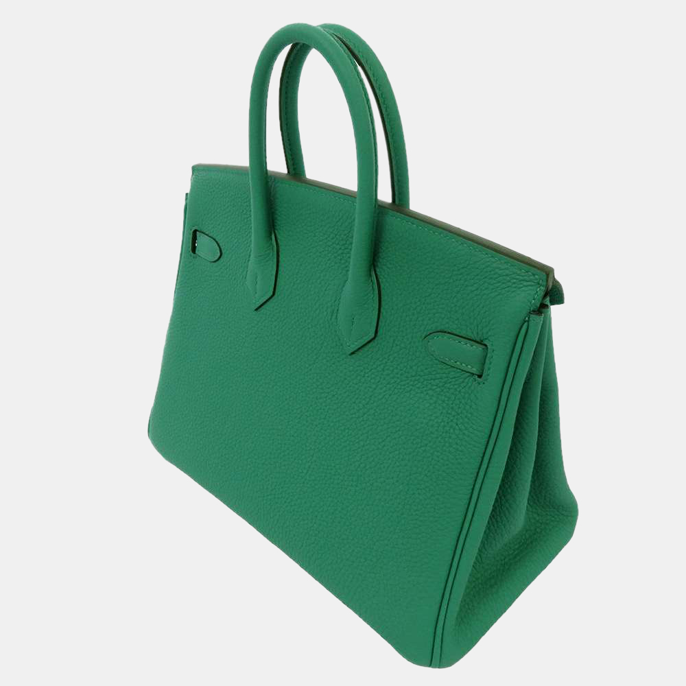 

Hermes Green Togo Leather Palladium Hardware Birkin 25 Bag