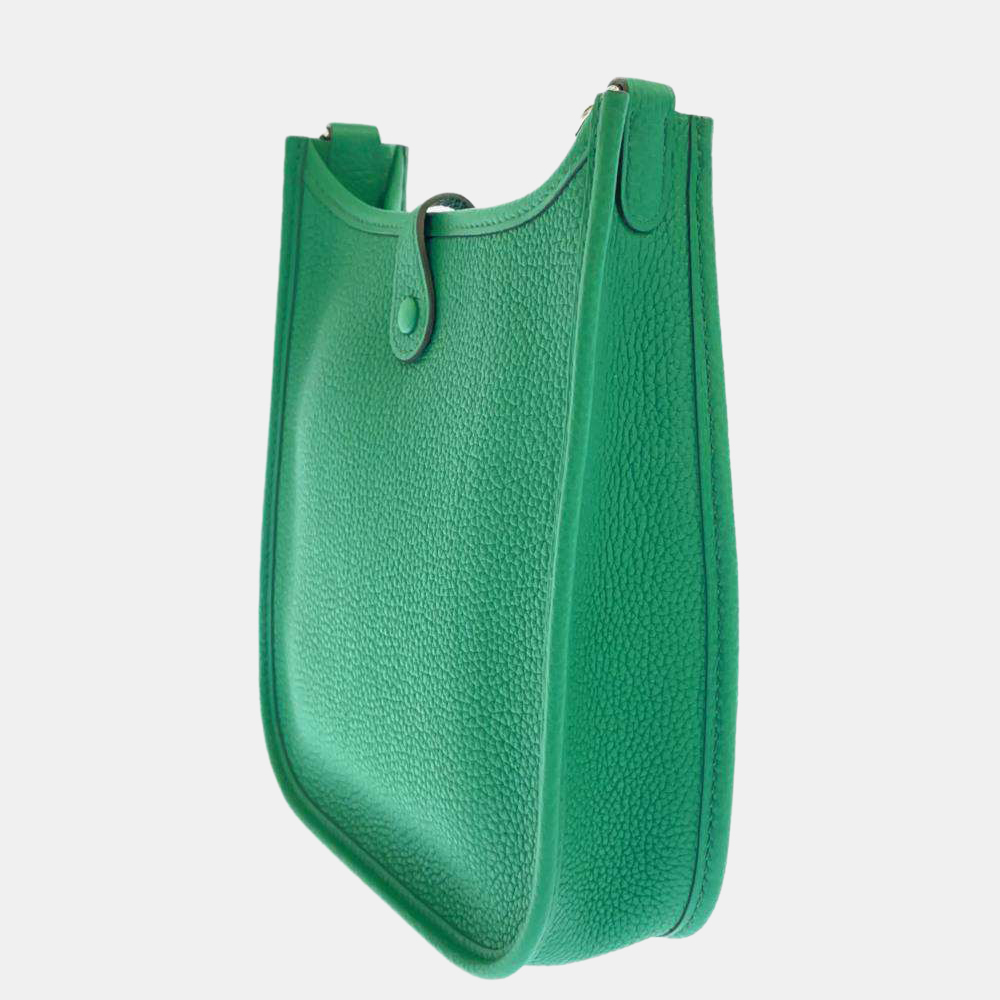 

Hermes Green Leather Taurillon Clemence Evelyne Amazon TPM Shoulder Bag