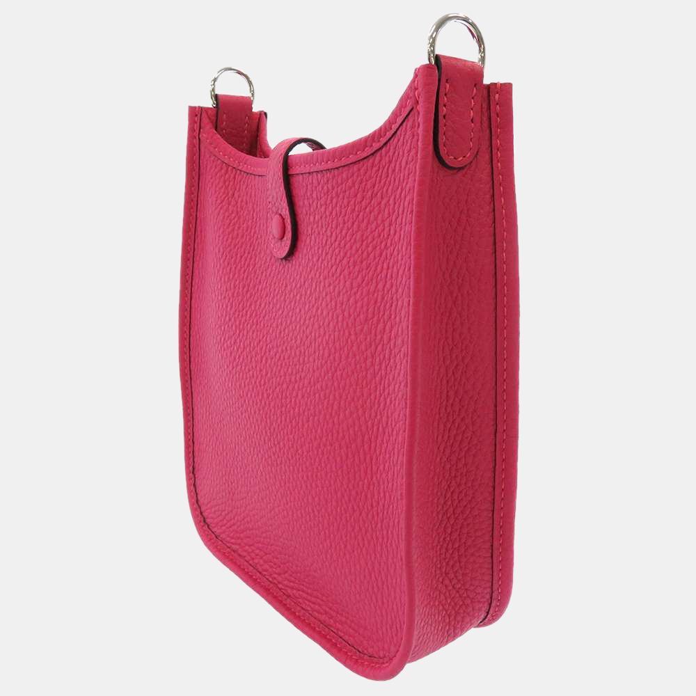 

Hermes Red Taurillon Clemence Leather Evelyne TPM Shoulder Bag