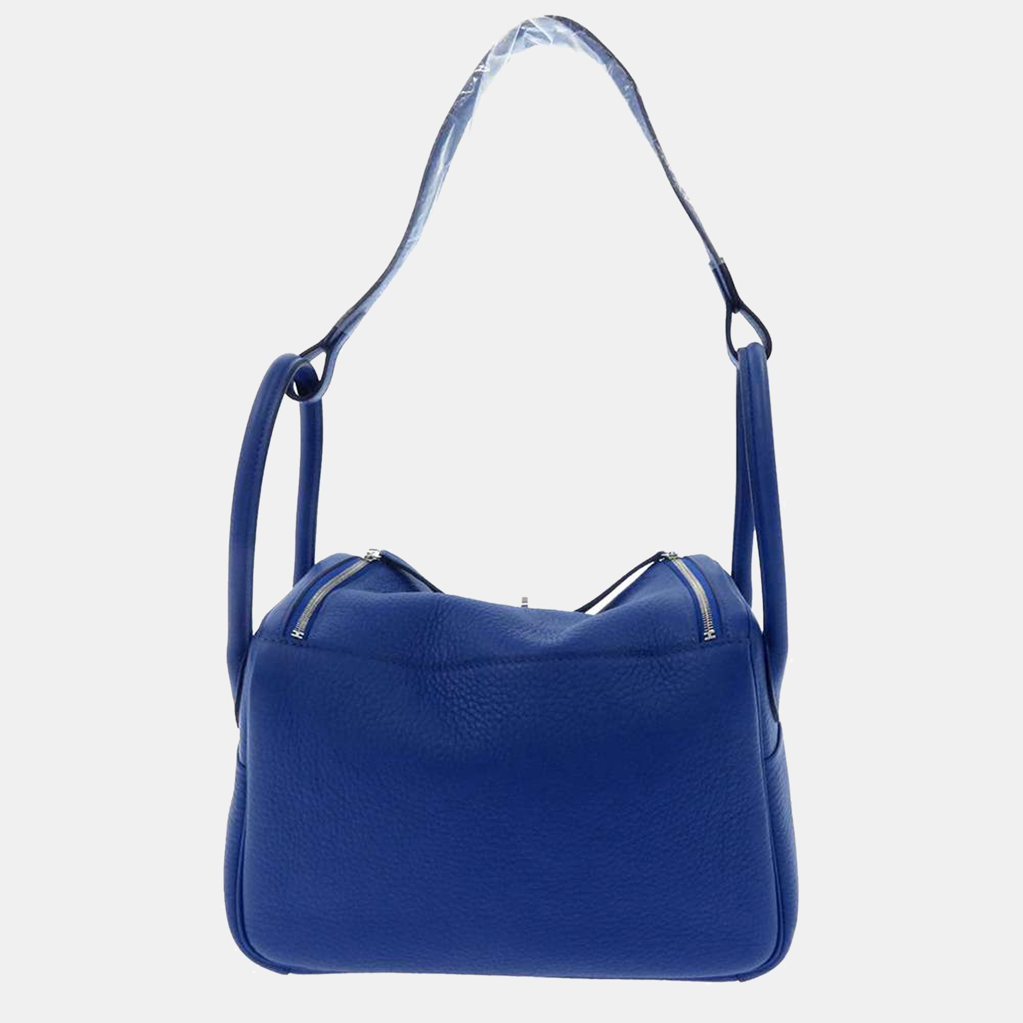 

Hermes Blue Taurillon Clemence Leather Lindy 26 Shoulder Bag