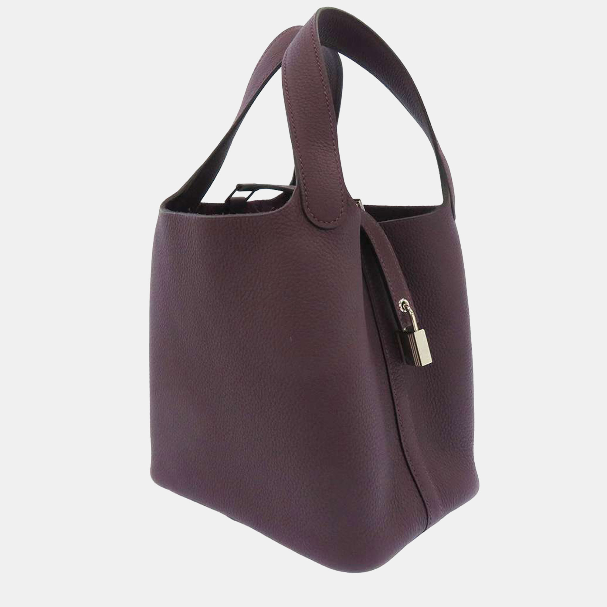 

Hermes Cassis Taurillon Maurice Leather Picotin Lock PM Tote Bag, Purple