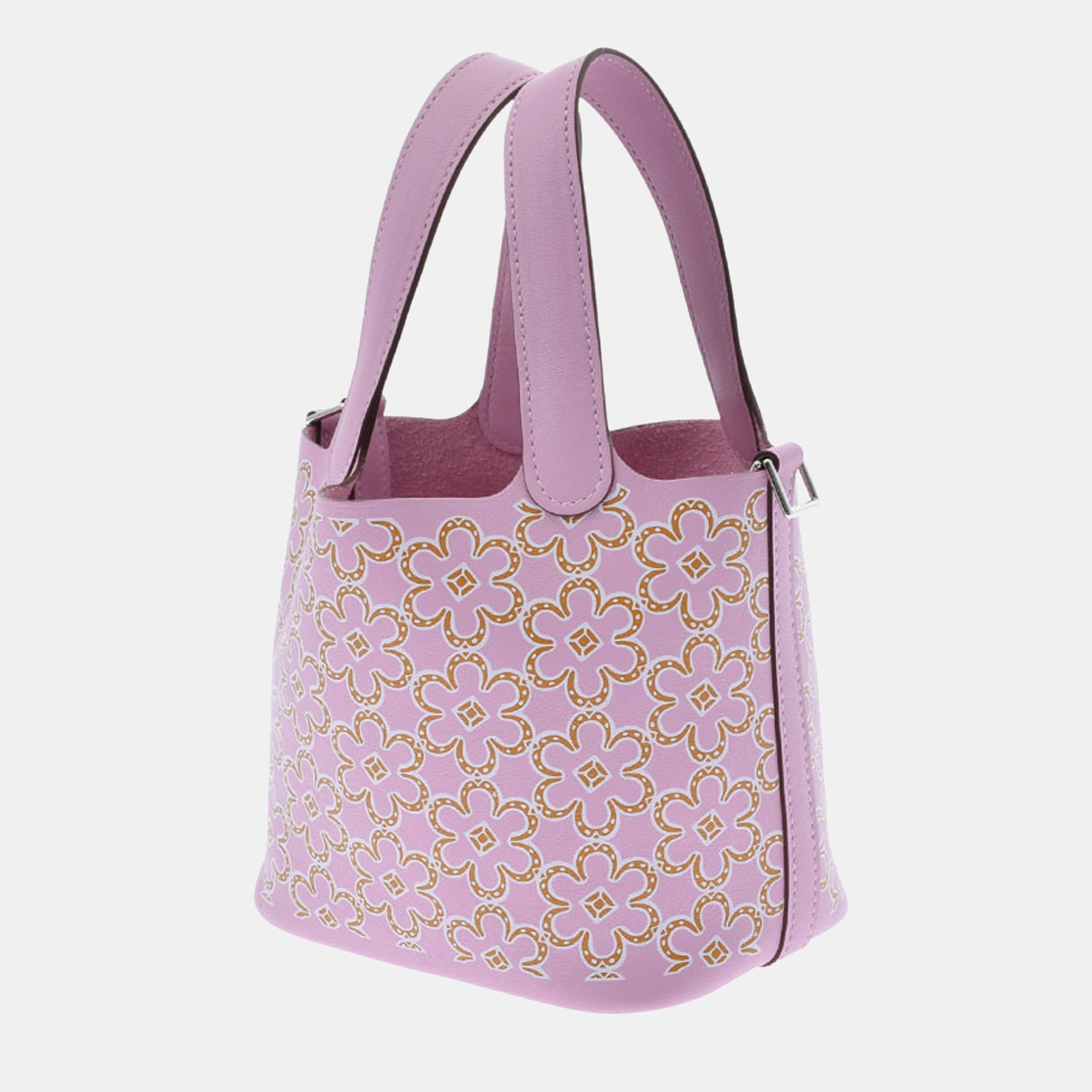 

Hermes Pink Swift Leather Micro Lucky Daisy Picotin Lock Tote Bag