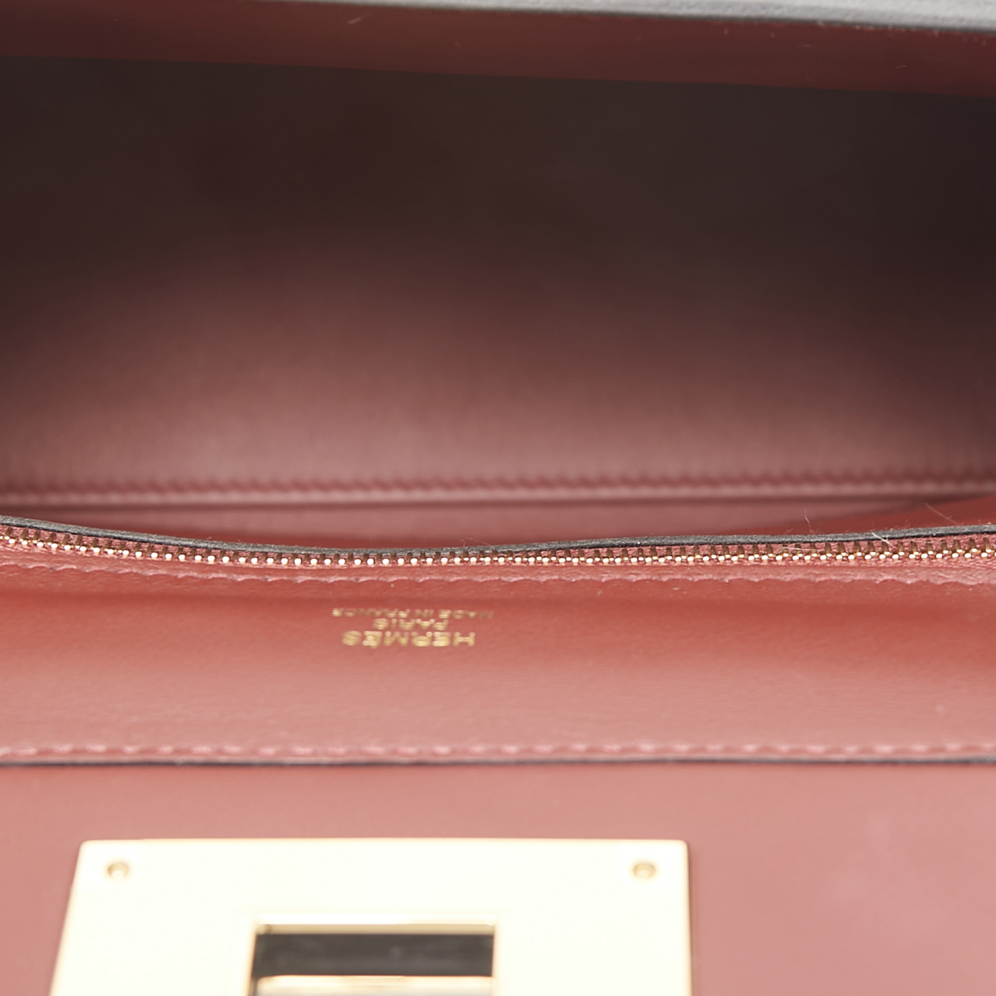 Hermès Hermès 24/24 21 Evercolor Swift Leather Handbag-Rouge Sellier Silver  Hardware (Top Handle)