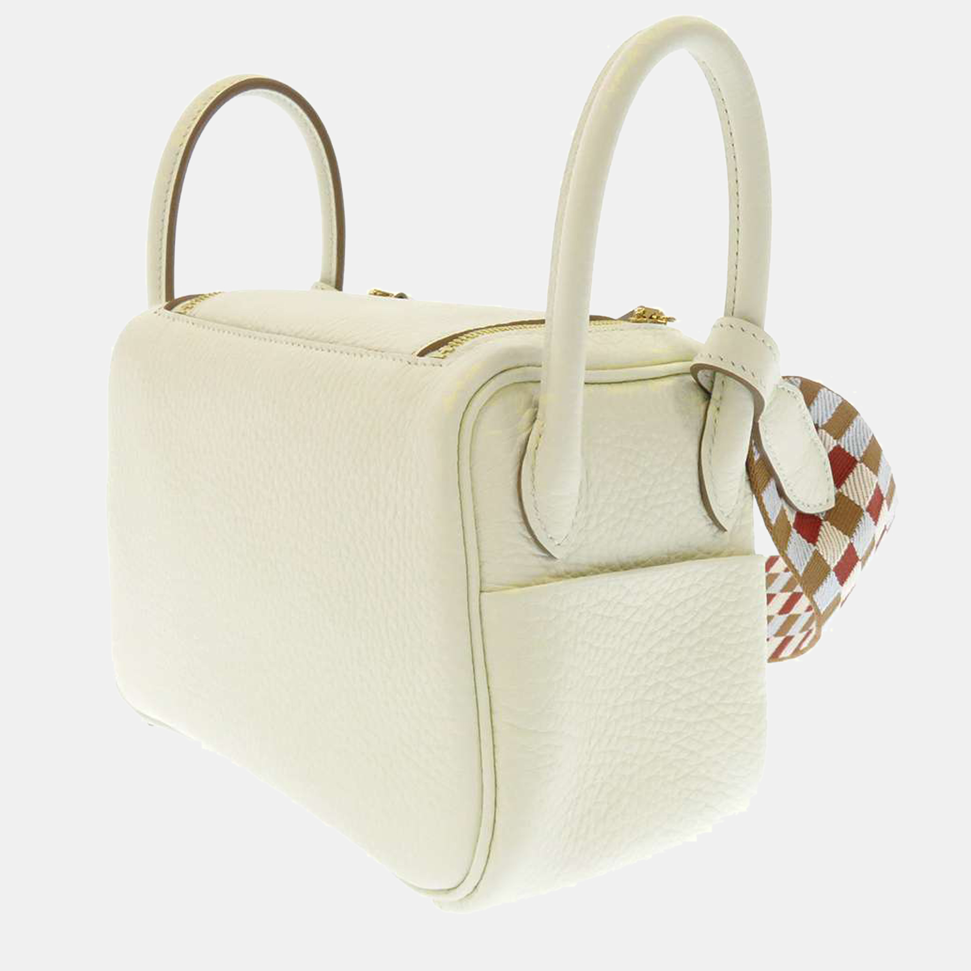 

Hermes Grey Taurillon Clemence Leather Maxi Quadrille Lindy Mini Shoulder Bag