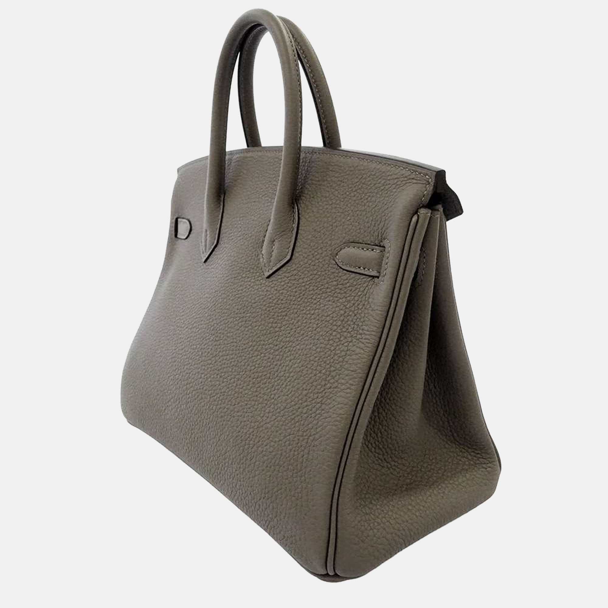 

Hermes Grey Togo Leather Gold Hardware Birkin 25 Bag
