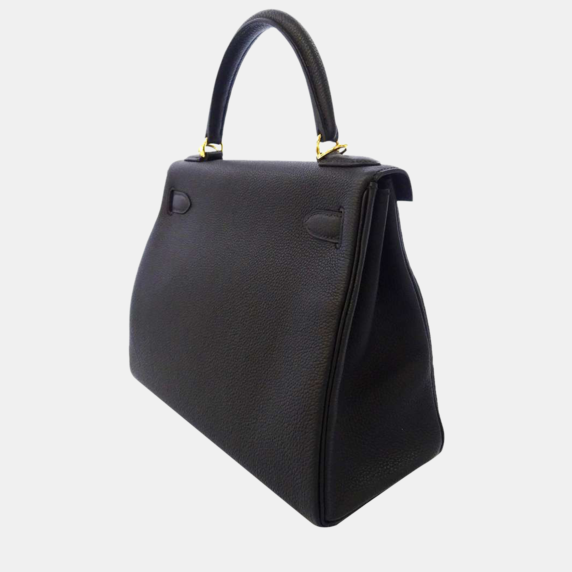 

Hermes Black Togo Leather Gold Hardware Kelly 28 Retourne Bag
